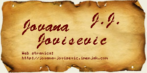 Jovana Jovišević vizit kartica